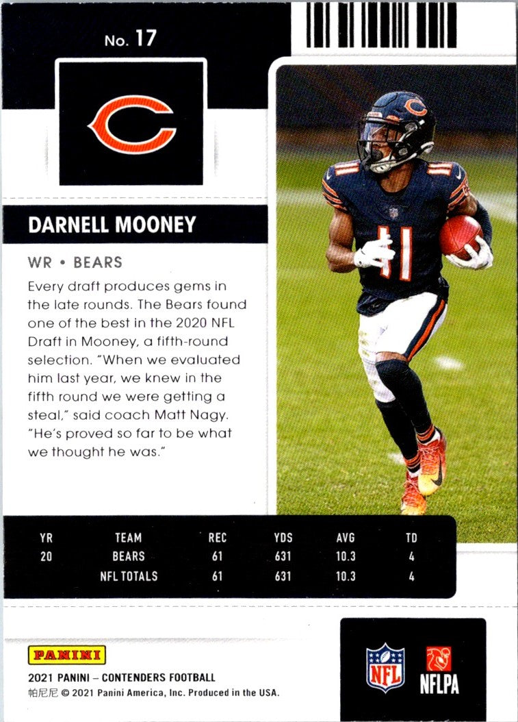 2021 Panini Contenders Darnell Mooney