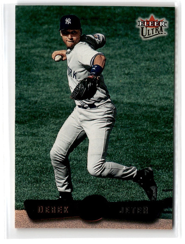 2001 Fleer Legacy MLB Game Issue Base-Ball-Jersey Derek Jeter #6