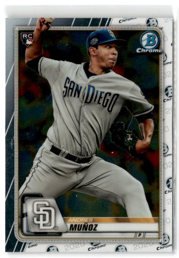 2020 Bowman Chrome Andres MuÃ±oz #7 Rookie