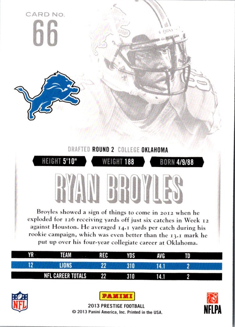 2013 Panini Prestige Ryan Broyles