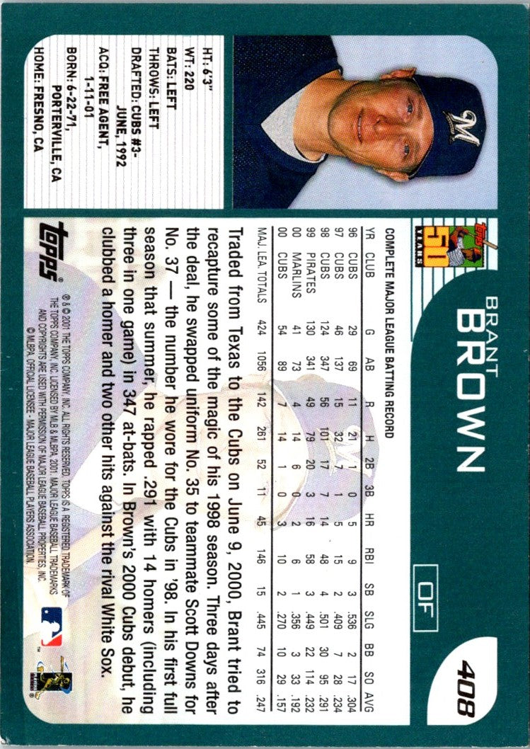 2001 Topps Brant Brown