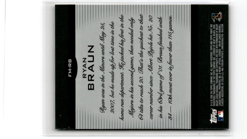 2008 Finest Ryan Braun