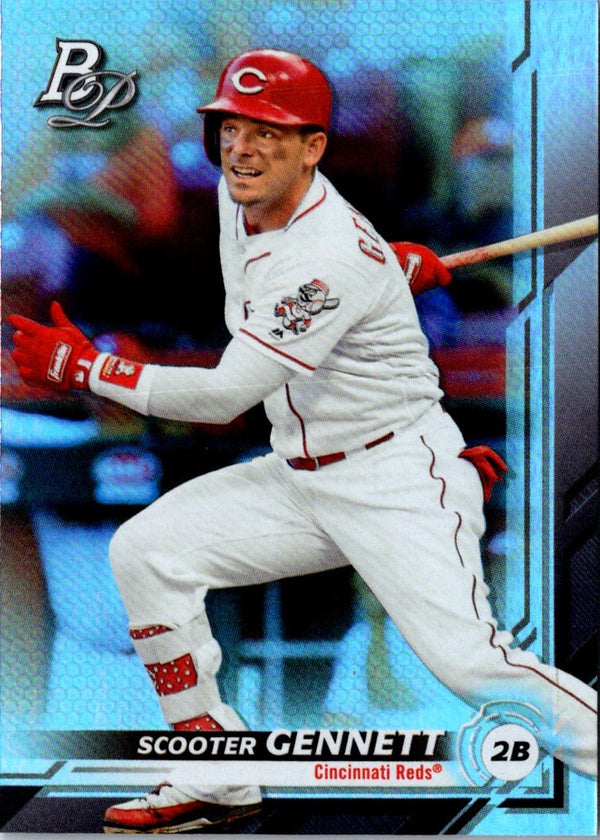 2019 Bowman Platinum Sky Blue Scooter Gennett #82