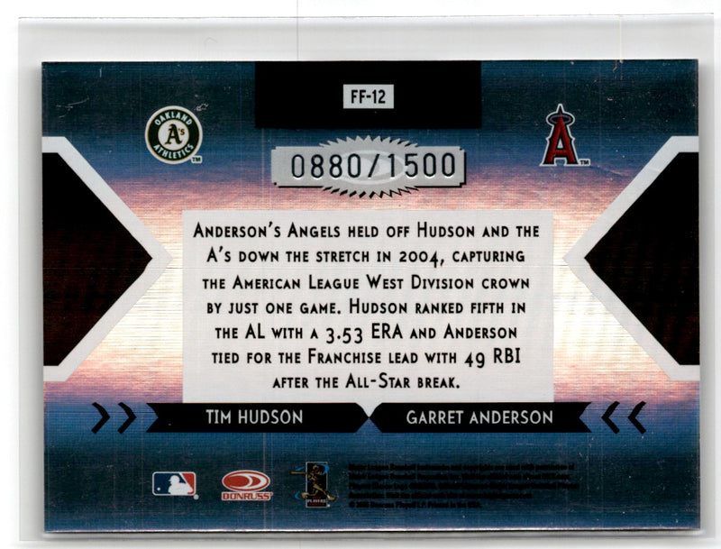 2005 Donruss Elite Face 2 Tim Hudson/Garret Anderson