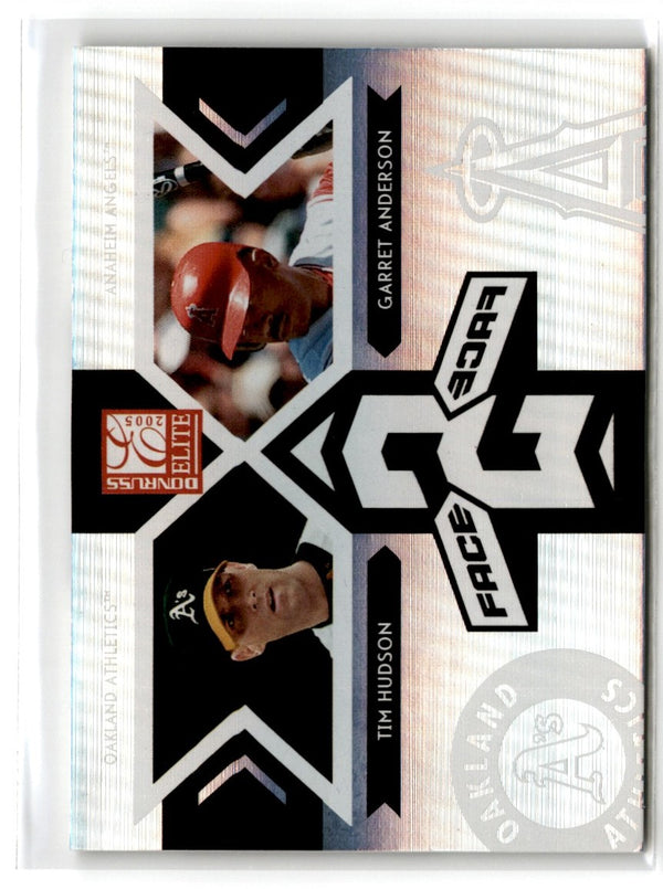 2005 Donruss Elite Face 2 Tim Hudson/Garret Anderson #FF-12 0880/1500