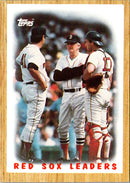 1987 Topps Red Sox Leaders