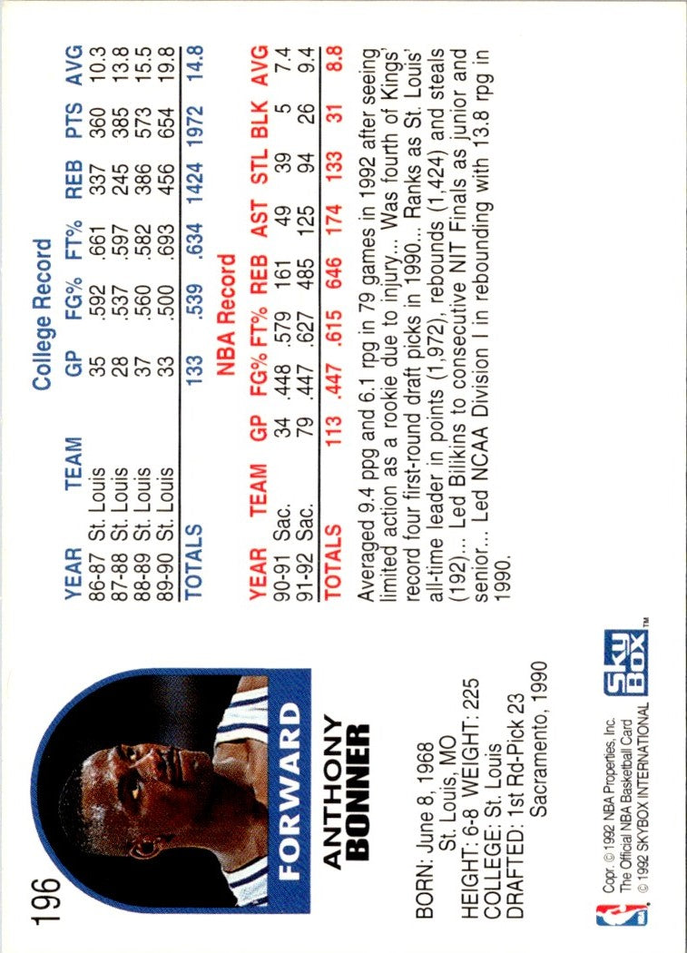 1992 Hoops Anthony Bonner