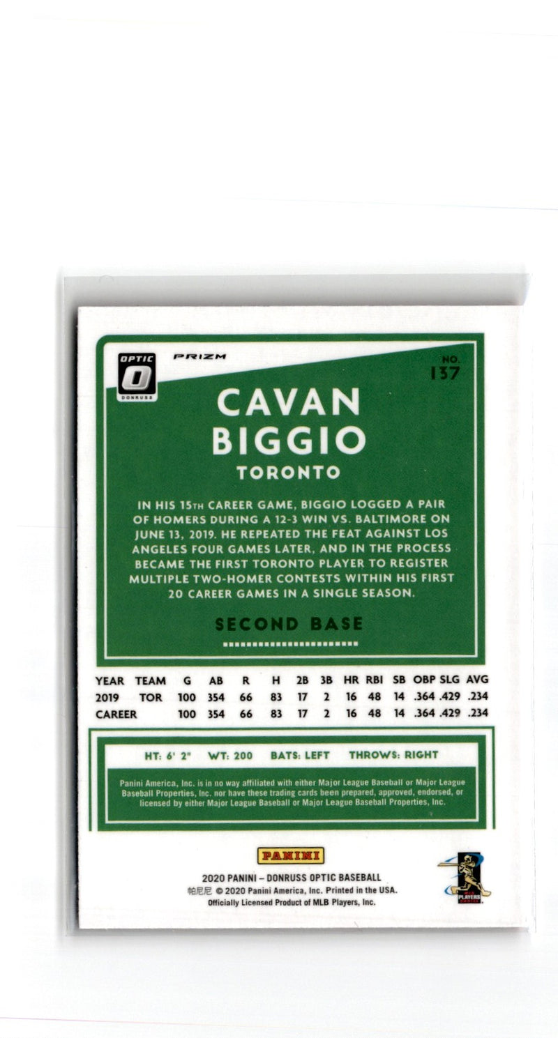 2020 Donruss Optic Pink Cavan Biggio