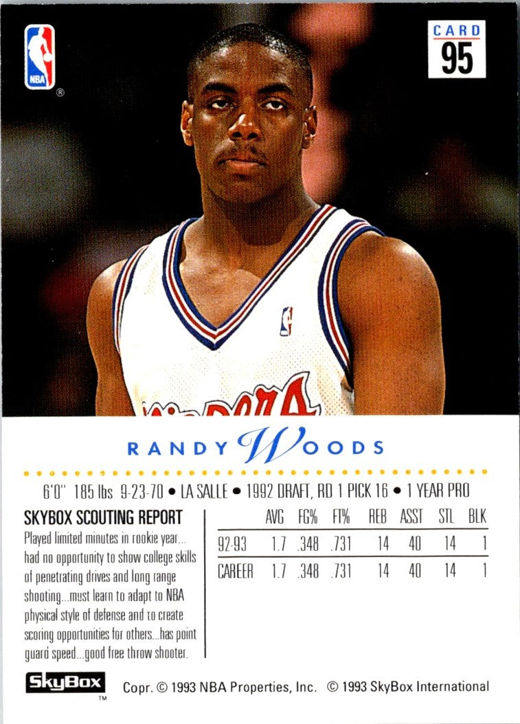 1993 SkyBox Randy Woods