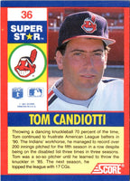 1991 Score 100 Superstars Tom Candiotti #36