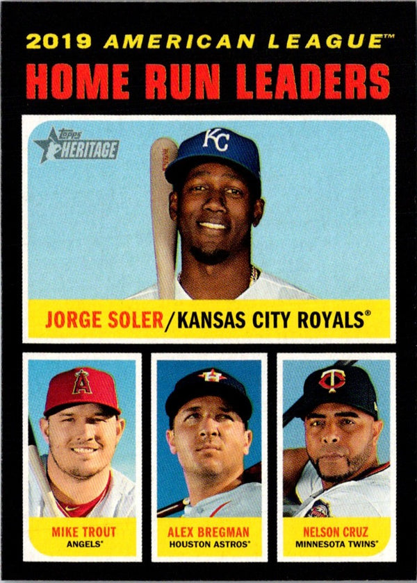 2020 Topps Heritage Jorge Soler/Mike Trout/Alex Bregman/Nelson Cruz #65