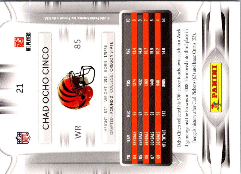 2009 Playoff Prestige Chad Ochocinco