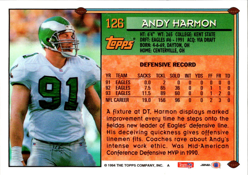 1994 Topps Andy Harmon