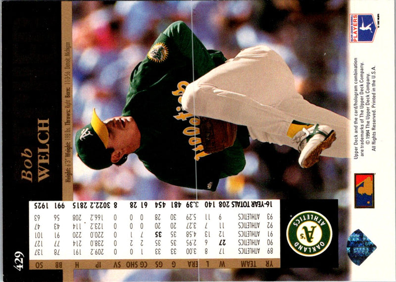 1994 Upper Deck Bob Welch