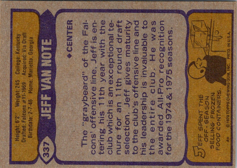 1979 Topps Jeff Van Note