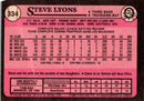 1989 O-Pee-Chee Steve Lyons
