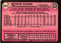 1989 O-Pee-Chee Steve Lyons #334