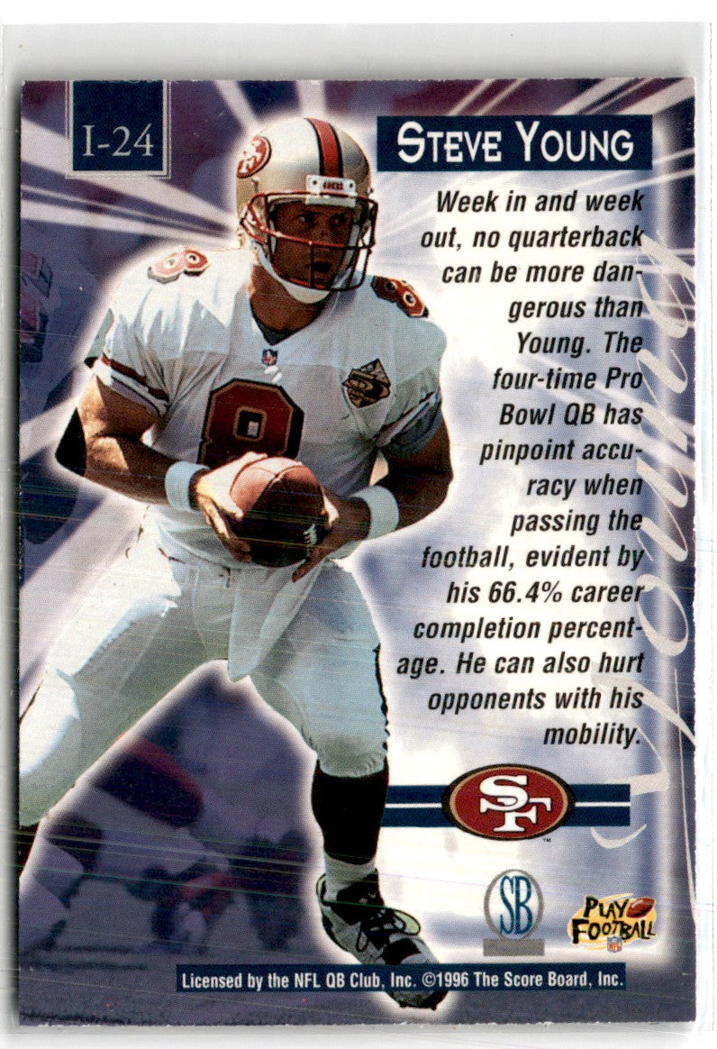 1996 Score Board NFL Lasers Laser Images Steve Young