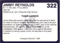 1989 Collegiate Collection Auburn Coke 580 Jim Reynolds #322