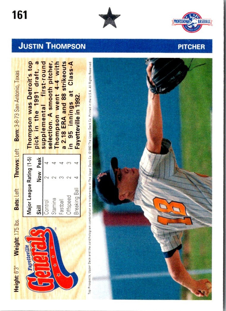 1992 Upper Deck Minors Justin Thompson