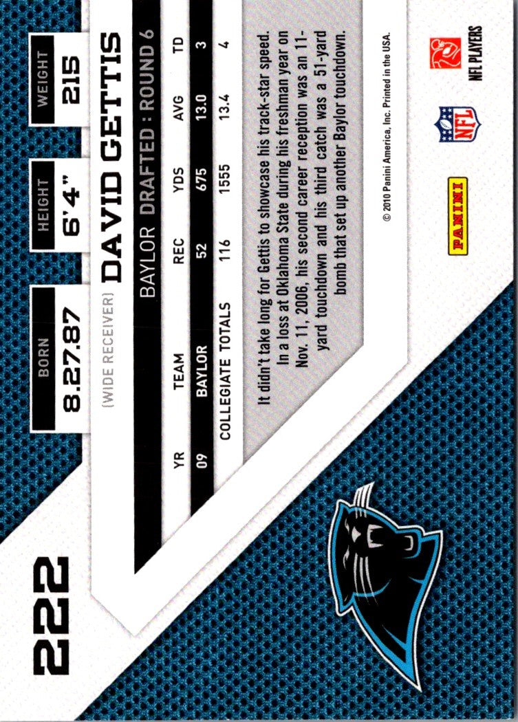 2010 Panini Threads David Gettis