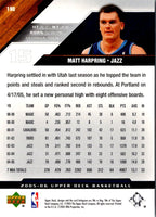 2005 Upper Deck Matt Harpring #190