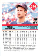 1992 Fleer Mark Wohlers