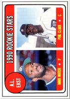1990 Baseball Card Magazine '69 Topps Replicas AL East Rookies (Mark Whiten/Phil Clark) #69