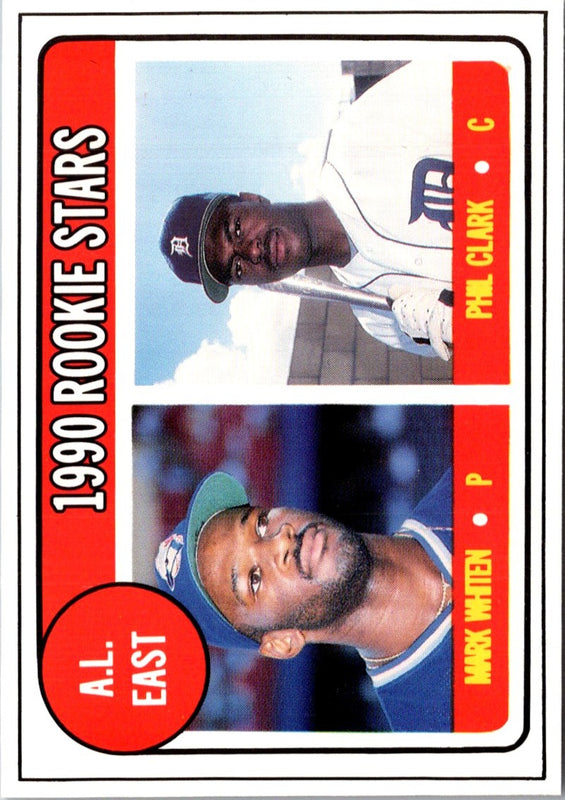 1990 Baseball Card Magazine '69 Topps Replicas AL East Rookies (Mark Whiten/Phil Clark) #69