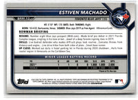 2022 Bowman 1st Edition Sky Blue Foil Estiven Machado #BPPF-12