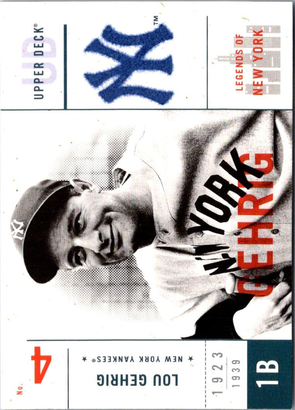 2001 Upper Deck Legends of New York Lou Gehrig #111