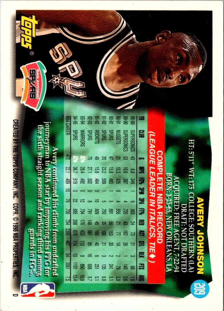 1995 Topps Avery Johnson