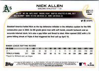 2022 Topps Chrome Update Nick Allen #USC117 Rookie