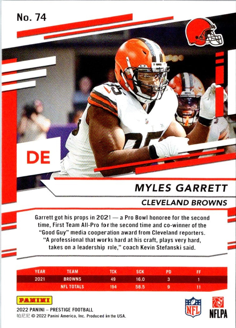 2022 Panini Prestige Myles Garrett