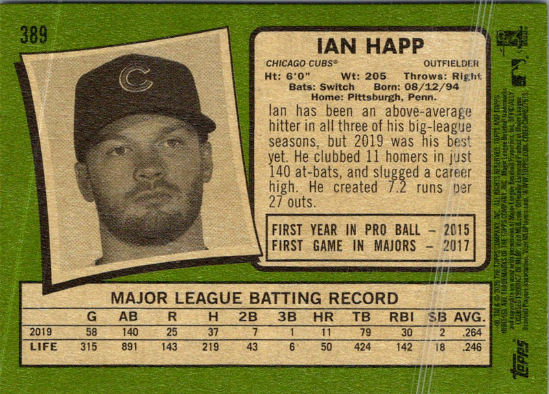 2020 Topps Heritage Ian Happ