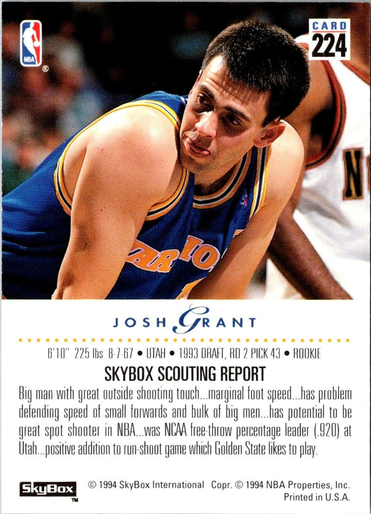 1993 SkyBox Josh Grant