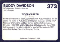 1989 Collegiate Collection Auburn Coke 580 Buddy Davidson #373