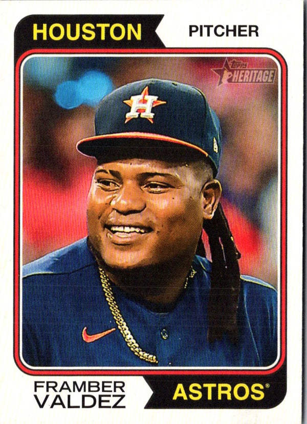 2023 Topps Heritage Red Border Framber Valdez #101