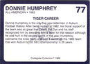1989 Collegiate Collection Auburn Coke 580 Donnie Humphrey
