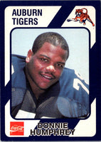 1989 Collegiate Collection Auburn Coke 580 Donnie Humphrey #77