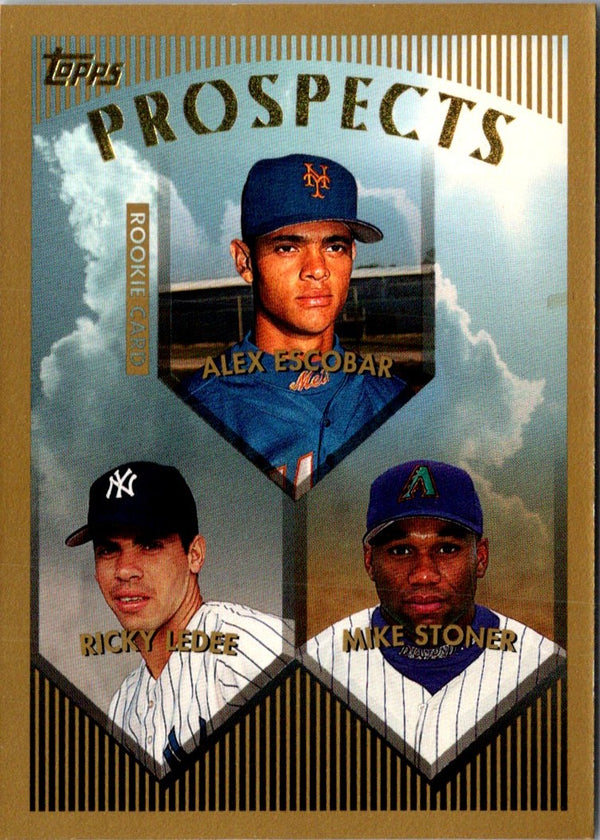 1999 Topps Alex Escobar/Ricky Ledee/Mike Stoner #206 Rookie