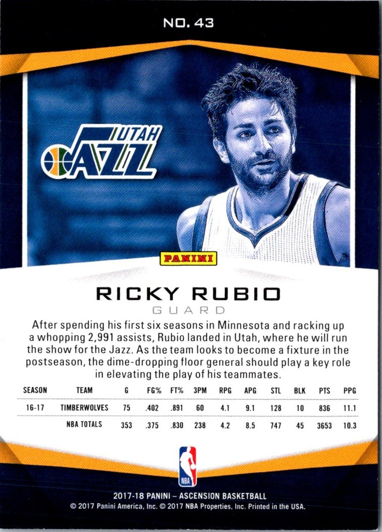 2017 Panini Ascension Ricky Rubio