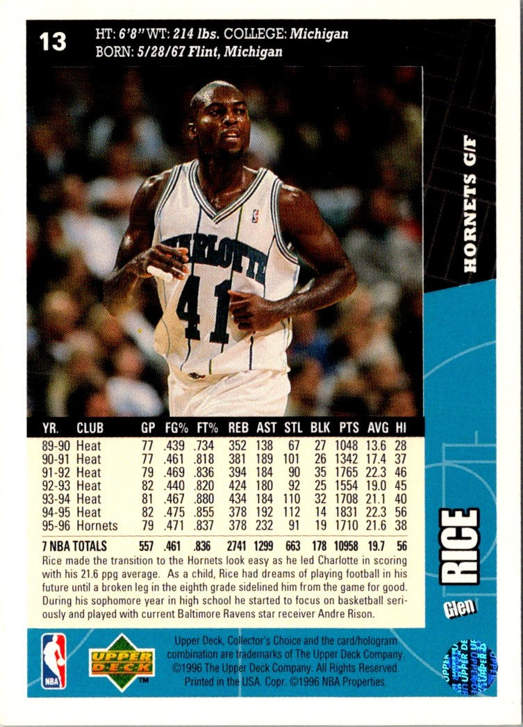 1996 Collector's Choice Glen Rice