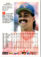 1994 Fleer Sunoco Juan Gonzalez #12
