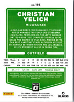 2021 Donruss Optic Christian Yelich #193