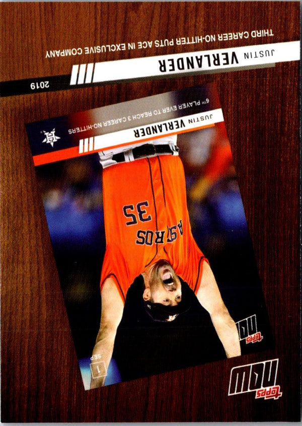 2020 Topps Now Review 2019 Justin Verlander #TNR-10