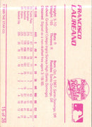 1989 Star Baseball City Royals Francisco Laureano