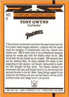1989 Donruss Super Diamond Kings Tony Gwynn #6