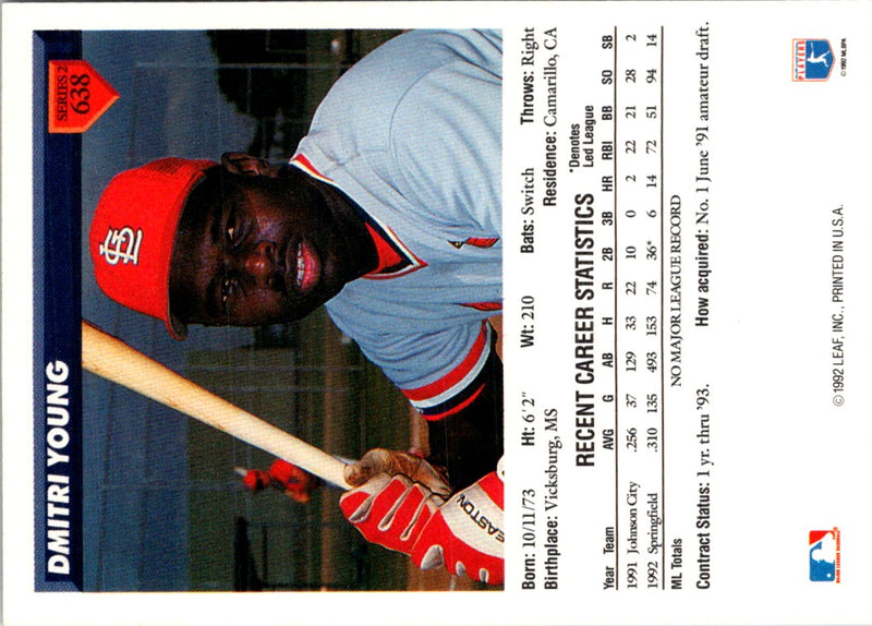 1993 Donruss Dmitri Young