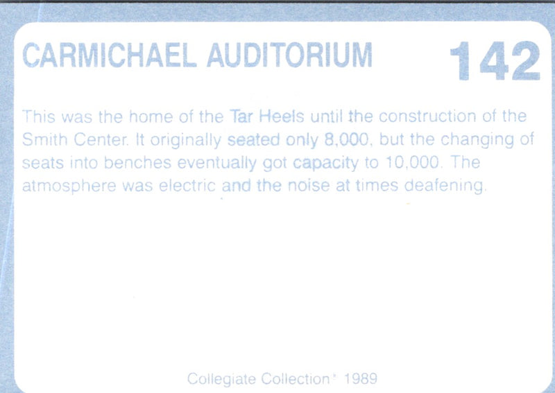 1989 Collegiate Collection North Carolina's Finest Carmichael Auditorium